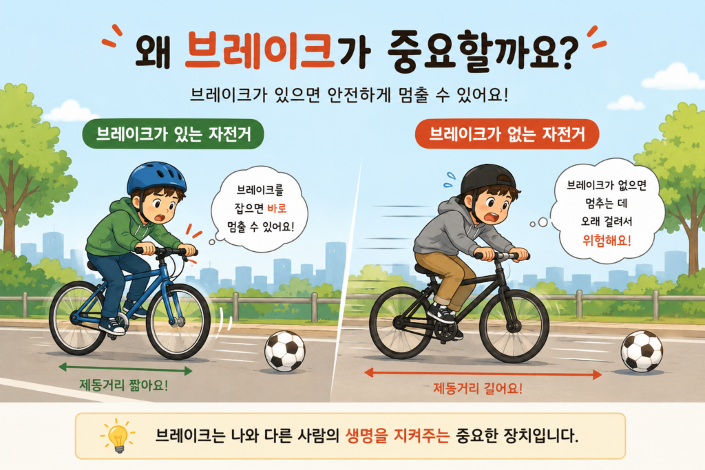 브레이크 없는 자전거, 왜 위험할까요?